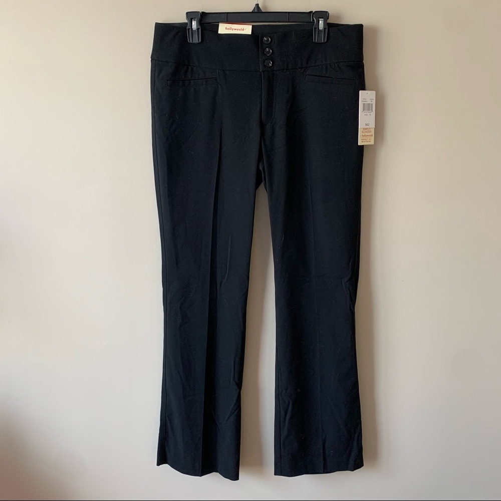✨NWT✨ Hollywould (Kohls) black dress pants with modern fit and details. Size 13.